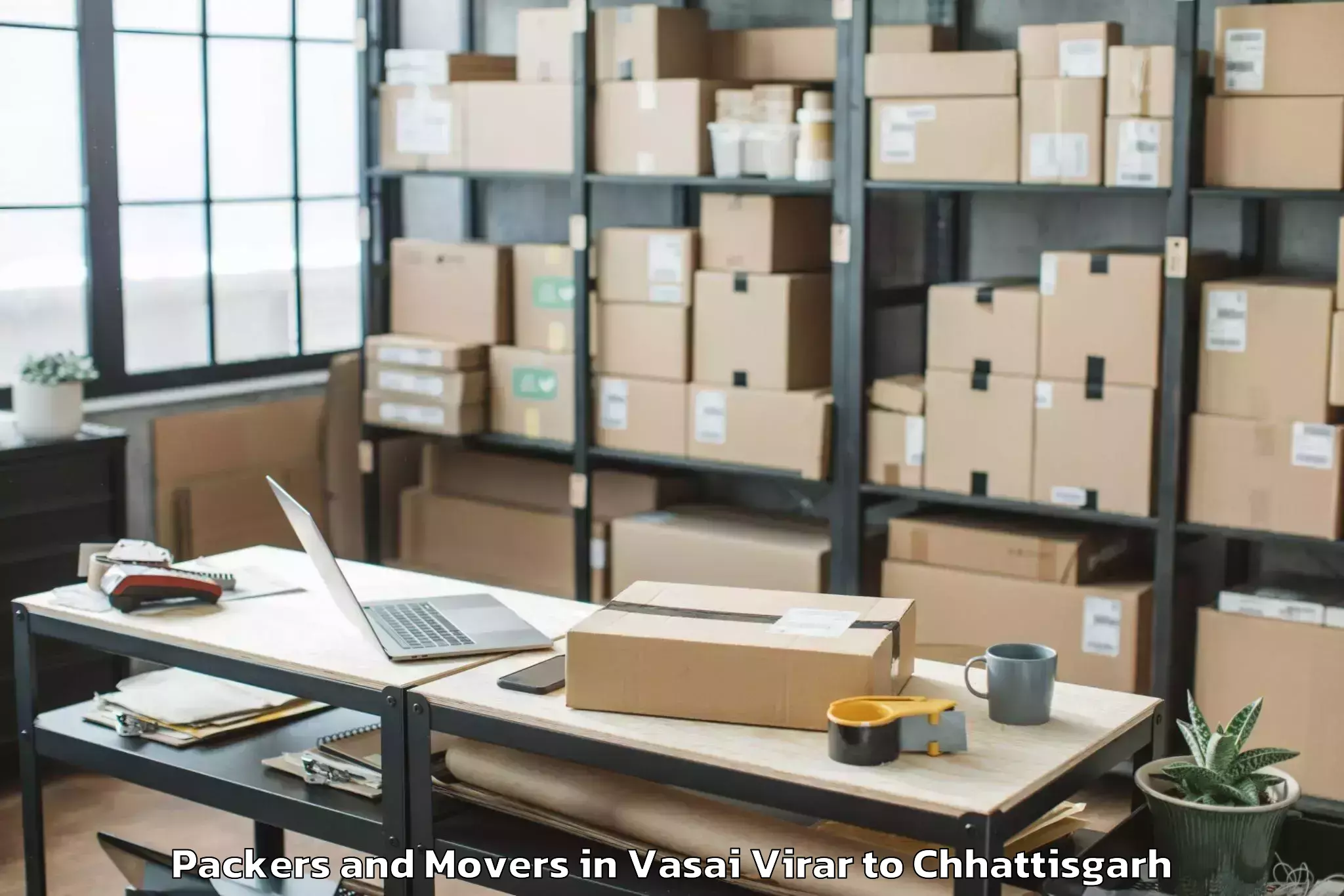 Hassle-Free Vasai Virar to Bhairamgarh Packers And Movers